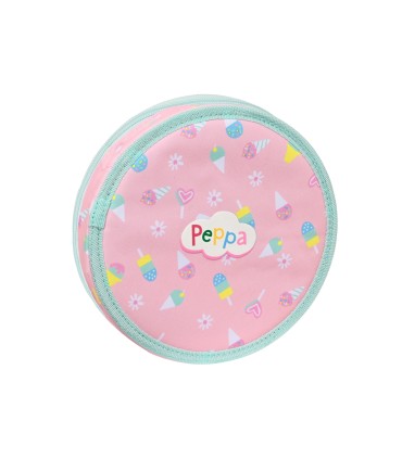 Plumier escolar safta redondo 18 piezas peppa pig ice cream 210x35 mm