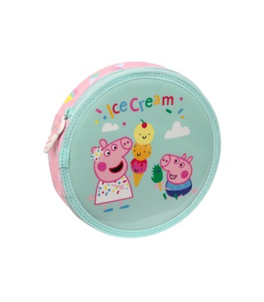 Plumier escolar safta redondo 18 piezas peppa pig ice cream 210x35 mm