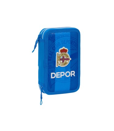 Plumier escolar safta doble cremallera 28 piezas deportivo de la coruna 40x125x195 mm