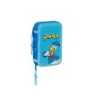 Plumier escolar safta doble cremallera 28 piezas donald duck 40x125x195 mm