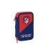 Plumier escolar safta doble cremallera 28 piezas atletico de madrid 40x125x195 mm