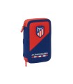 Plumier escolar safta doble cremallera 28 piezas atletico de madrid 40x125x195 mm