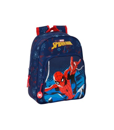 Mochila safta infantil adaptable a carro spiderman neon 100x270x330 mm