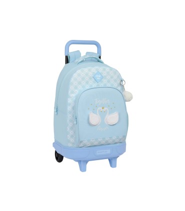 Mochila safta grande con ruedas compact extraible glowlab cisnes 220x330x450 mm