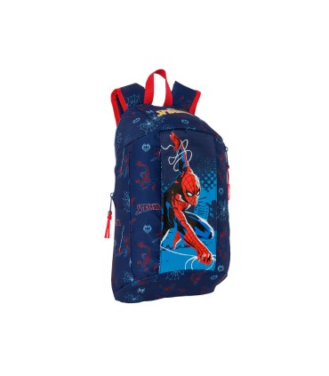 Mini mochila safta con cremallera vertical spider man neon 100x220x390 mm