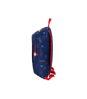 Mini mochila safta con cremallera vertical spider man neon 100x220x390 mm