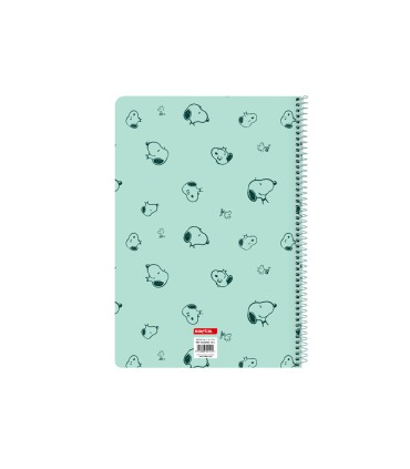 Cuaderno espiral safta tapa extradura folio 80 hojas cuadro 4 mm 60 gr snoopy groovy