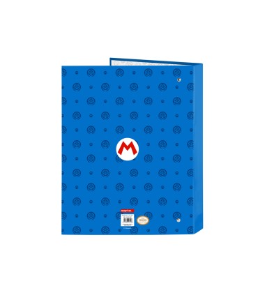 Carpeta safta carton folio 4 anillas mixtas super mario play 40x265x330 mm