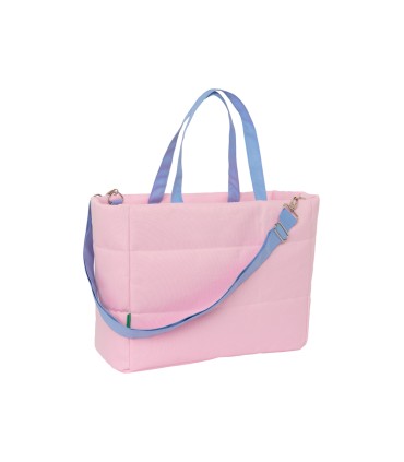 Bolso con bolsillo safta para portatil 14 benetton pink 170x400x310 mm