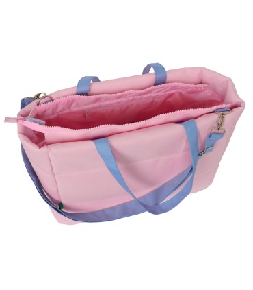 Bolso con bolsillo safta para portatil 14 benetton pink 170x400x310 mm