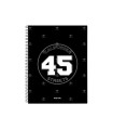 Cuaderno espiral safta microperforado din a4 tapa forrada 120 hojas cuadro 5 mm 60 gr california