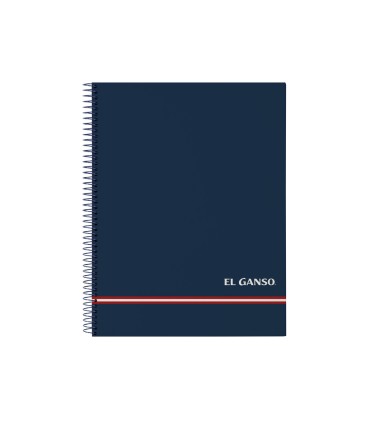 Cuaderno espiral safta microperforado din a4 tapa forrada 120 hojas cuadro 5 mm 60 gr el ganso classic