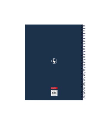 Cuaderno espiral safta microperforado din a4 tapa forrada 120 hojas cuadro 5 mm 60 gr el ganso classic