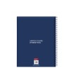 Cuaderno espiral safta microperforado din a4 tapa forrada 120 hojas cuadro 5 mm 60 gr benetton cool