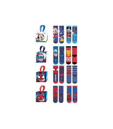 Calcetines safta disney marvel expositor de 24 cajas de 2 pares tallas surtidas