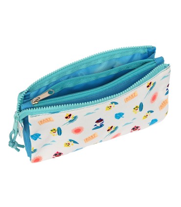 Bolso escolar portatodo safta triple baby shark surfing 30x220x120 mm