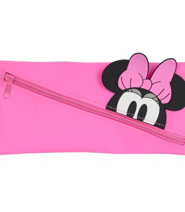 Bolso escolar portatodo safta silicona caritas minnie mouse 10x230x110 mm