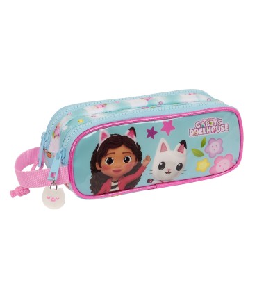 Bolso escolar portatodo safta doble gabby s dollhouse 80x210x60 mm