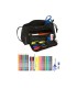 Bolso escolar portatodo safta con bolsillo desplegable lleno transformers 110x200x85 mm