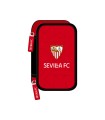 Plumier escolar safta doble pequeño 28 piezas sevilla f.c. corporativa 195x125x40 mm