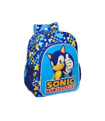 Mochila safta junior adaptable a carro sonic the hedgehog speed 380x320x120 mm