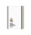 Cuaderno espiral safta folio 80 h 60 gr cuadro 4 mm tapa extradura real madrid 1 equipacion 23/24