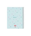 Cuaderno espiral safta tapa forrada din a4 120 hojas cuadro 5 mm 60 gr moos garden