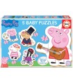 Puzle safta peppa pig baby 3 a 5 piezas 5 unidades