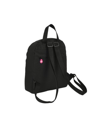 Mochila safta mini kappa black and pink 300x250x130 mm