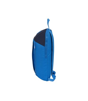 Mochila safta mini con cremallera vertical benetton deep water 390x220x100 mm