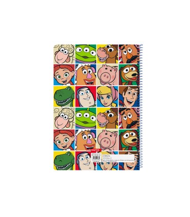 Cuaderno espiral safta folio 80 h 60 gr cuadro 4 mm tapa extradura toy story ready to play