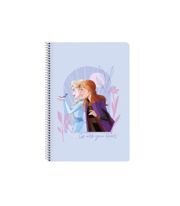 Cuaderno espiral safta folio 80 h 60 gr cuadro 4 mm tapa extradura frozen ii memories