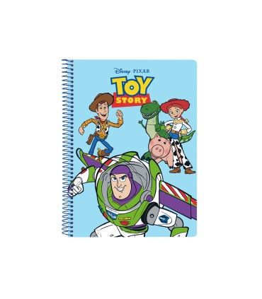 Cuaderno espiral safta cuarto 80 h 60 gr cuadro 4 mm tapa extradura toy story ready to play