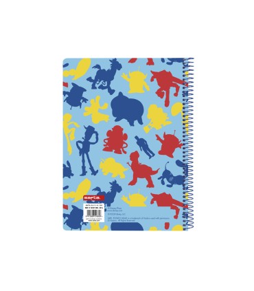 Cuaderno espiral safta cuarto 80 h 60 gr cuadro 4 mm tapa extradura toy story ready to play