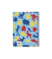 Cuaderno espiral safta cuarto 80 h 60 gr cuadro 4 mm tapa extradura toy story ready to play