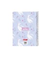 Cuaderno espiral safta cuarto 80 h 60 gr cuadro 4 mm tapa extradura frozen ii memories