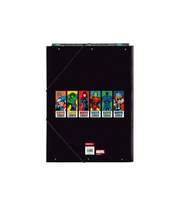 Carpeta safta gomas carton folio solapas avengers super heroes