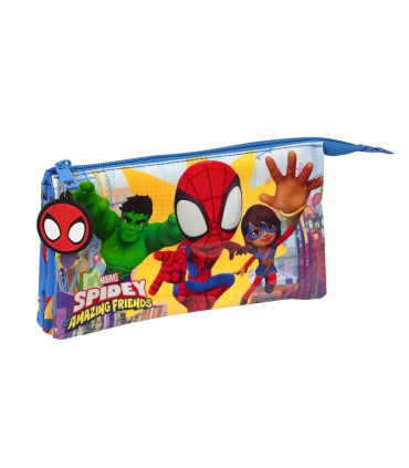 Bolso escolar portatodo safta triple cremallera spidey and his amazing friends team up 120x220x30 mm