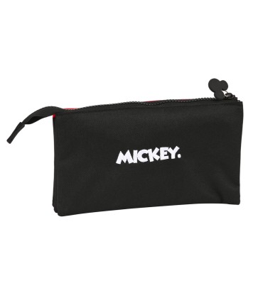 Bolso escolar portatodo safta triple cremallera mickey mouse mood 120x220x30 mm