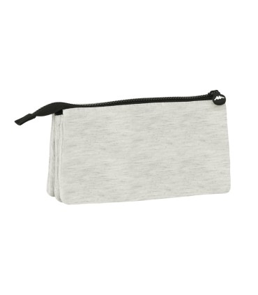 Bolso escolar portatodo safta triple cremallera kappa grey knit 120x220x30 mm