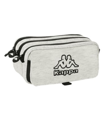 Bolso escolar portatodo safta triple cremallera kappa grey knit 100x215x80 mm