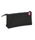 Bolso escolar portatodo safta triple cremallera kappa black and pink 120x220x30 mm