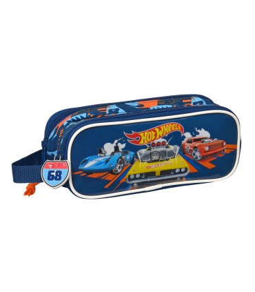 Bolso escolar portatodo safta doble cremallera hot wheels speed club 80x210x60 mm