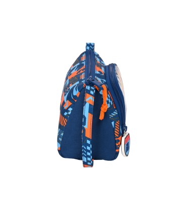 Bolso escolar portatodo safta con bolsillo desplegable vacio hot wheels speed club 110x200x85 mm