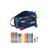 Bolso escolar portatodo safta con bolsillo desplegable lleno hot wheels speed club 110x200x85 mm