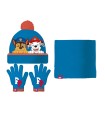 Set gorro guantes y buff bebe safta navidad paw patrol