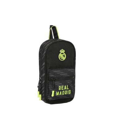 Plumier escolar safta real madrid 3 equipacion 22 23 mochila con 4 portatodos vacios 120x50x230 mm