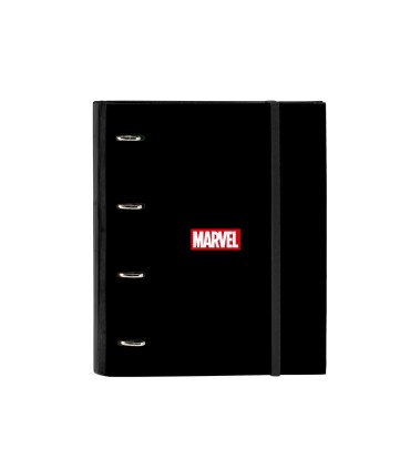 Carpeta con recambio safta din a4 tapa forrada 100 h 60 gr cuadro 5 mm marvel teen 270x35x320 mm