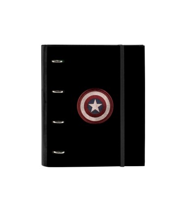 Carpeta con recambio safta din a4 tapa forrada 100 h 60 gr cuadro 5 mm capitan america teen 270x35x320 mm