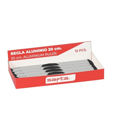 Regla aluminio safta 20 cm